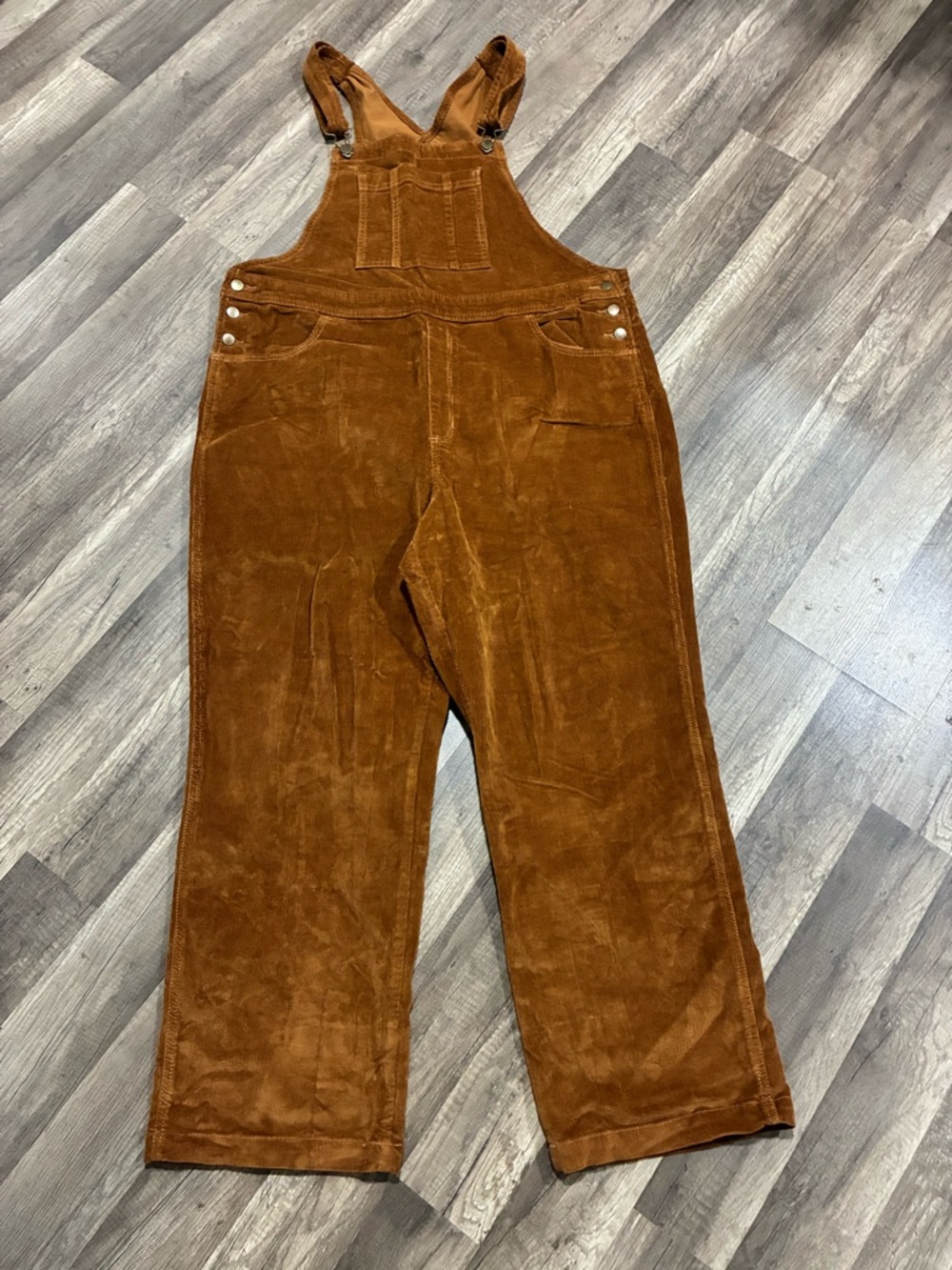 Universal Thread Corduroy Overalls in Warm Rust